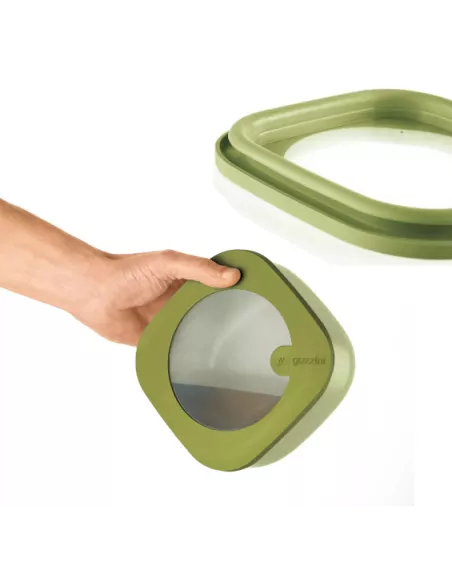 Store&more - Contenitore Ermetico Basso Per Frigo/ Freezer/ Microonde (L) Verde Avocado