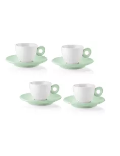 Set 4 Tazzine Caffè Con Piattini Everyday Verde Malva