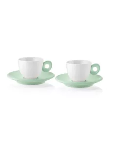 Set 2 Tazzine Caffè Con Piattini Everyday Verde Malva