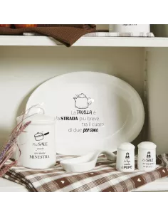 Piatto Ovale Cm 38 Kitchen Cool Ceramica Bianco 2