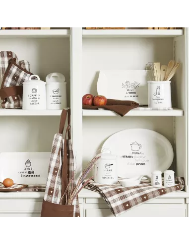 Porta Utensili Kitchen Cool Ceramica Bianco