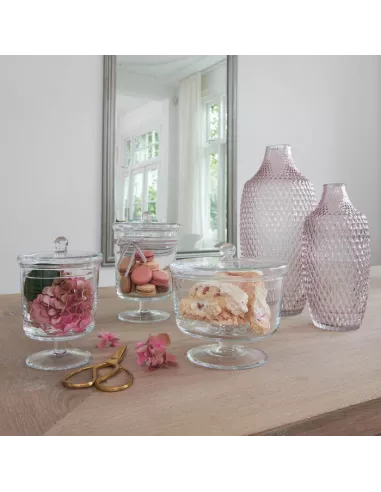 Vaso In Vetro Rosa 30 Cm Poesia