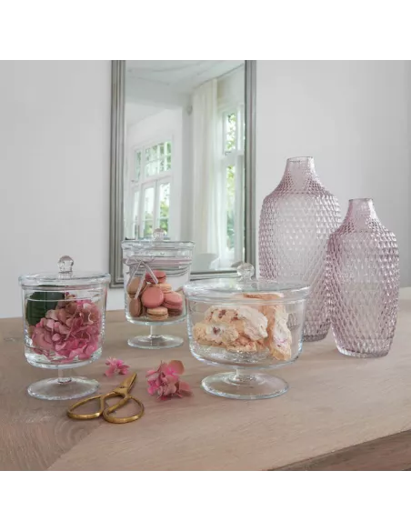 Vaso In Vetro Rosa 30 Cm Poesia