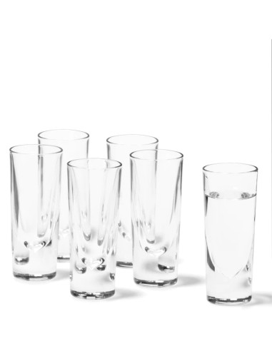 Set 6 Bicchieri Grappa Forme Assortite Trasparente