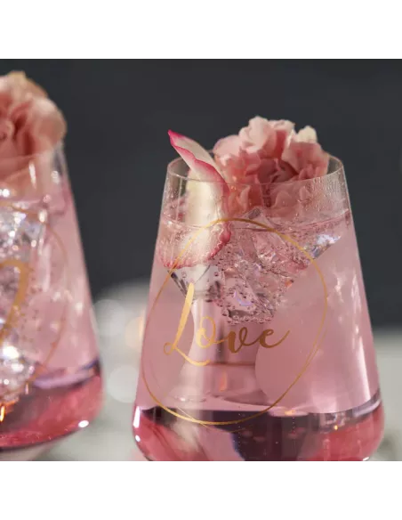 Set 2 Calici Vino Decori Assortiti 560 ml Love