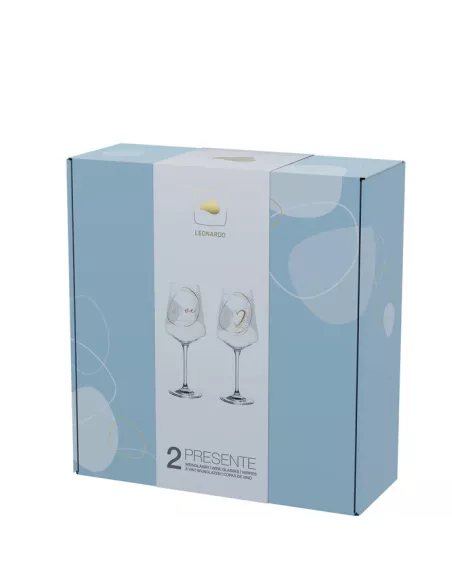 Set 2 Calici Vino Decori Assortiti 560 ml Love