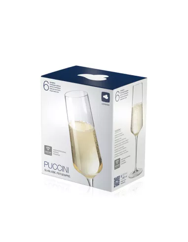 Set 6 Flute 280ml Puccini