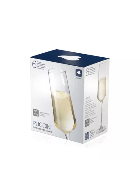 Set 6 Flute 280ml Puccini
