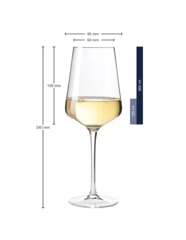 Set 6 Calici Vino Bianco 560ml Puccini