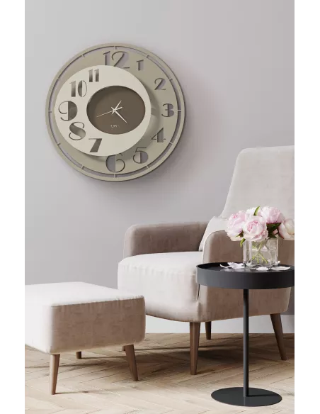 Orologio Da Parete Kooper Sabbia Avorio e Bronzo