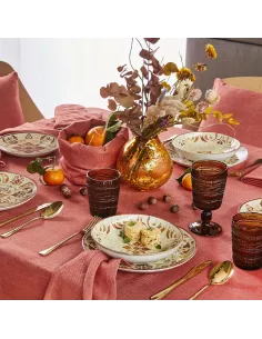 Servizio Piatti 18 Pz In Porcellana Tangerine Made In Italy 2