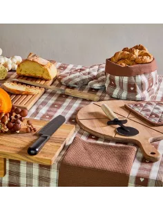 Tagliere Rettangolare Con Manico 52 X 14 Cm Con Coltello Pane Starbamboo 2