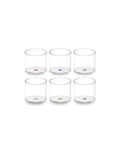 Set 6 Bicchieri In Vetro Borosilicato Multicolor
