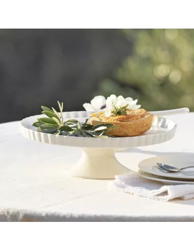 Arezzo Alzata Piatto Torta Cm 29x9 in Porcellana Gift Box