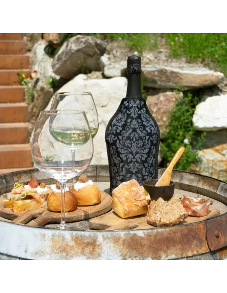 Glacette Morbida Raffreddabottiglie Decorate Blu