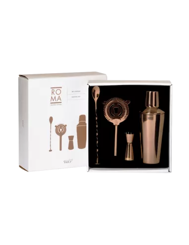 Set Cocktail In Acciaio Con Finitura Rose Gold- WD Lifestyle