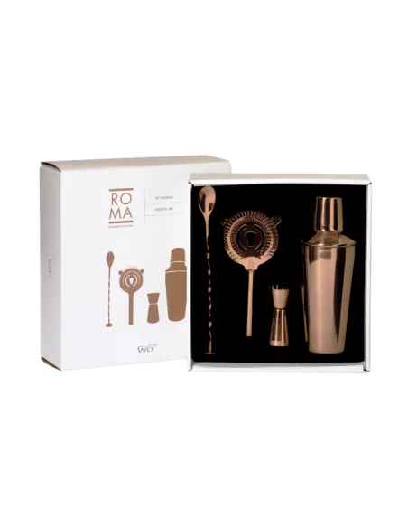 Set Cocktail In Acciaio Con Finitura Rose Gold- WD Lifestyle