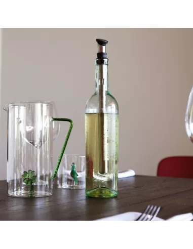 Stick Raffredda Vino In Acciaio Inox Con Tappo Ermetico E Beccuccio Versatore