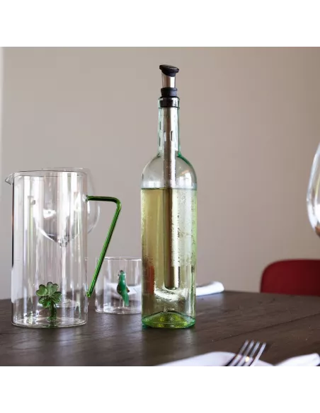 Stick Raffredda Vino In Acciaio Inox Con Tappo Ermetico E Beccuccio Versatore