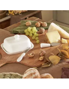 Burriera Con Coperchio In Porcellana Cm 14x11 Terrine 2