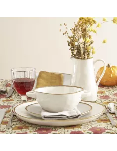 Concerto Avorio Ciotola Zuppa Con Manici 600cc  - R134000010  - Rose e Tulipani  - Piatti per la Tavola 2