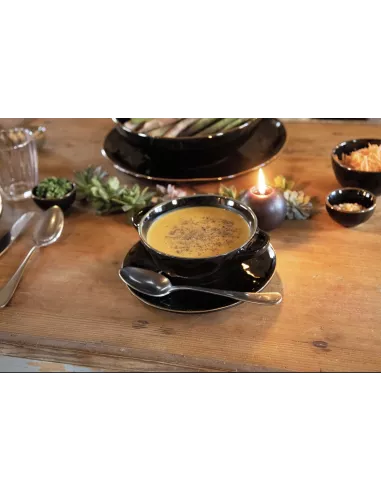 Concerto Nero Ciotola Zuppa Con Manici 600cc