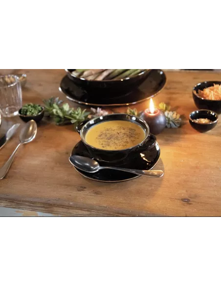 Concerto Nero Ciotola Zuppa Con Manici 600cc