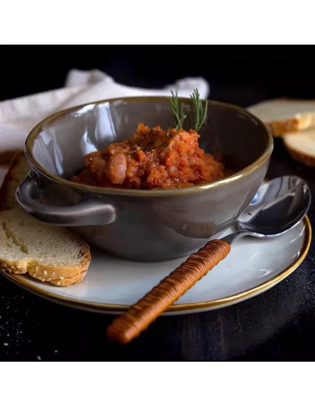 Concerto Grigio Tortora Ciotola Zuppa Con Manici 600cc