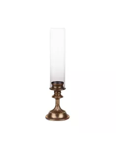 Candeliere 1 Fiamma In Vetro e Metallo 45cm