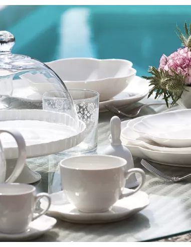 Tazza Colazione Con Piattino In Porcellana Villadeifiori