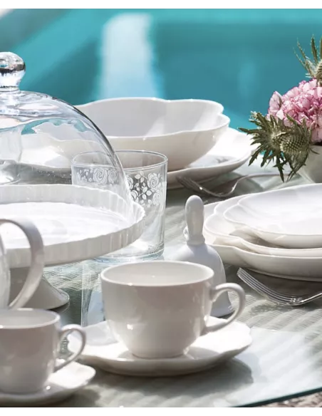 Tazza Colazione Con Piattino In Porcellana Villadeifiori