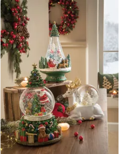 Boule de Neige con Carillon Babbo Natale - Musica Soave 2