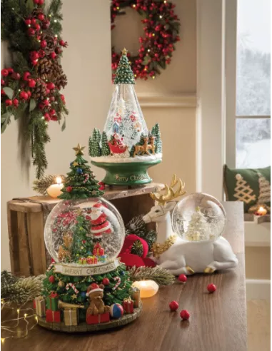 Boule de Neige con Carillon Babbo Natale - Musica Soave