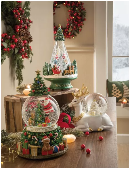 Boule de Neige con Carillon Babbo Natale - Musica Soave