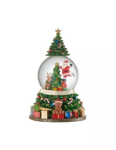 Boule de Neige con Carillon Babbo Natale - Musica Soave