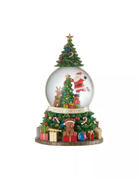 Boule de Neige con Carillon Babbo Natale - Musica Soave