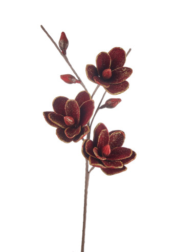 Fiore Decorativo Artificiale Rosso 2 - Petali Preziosi