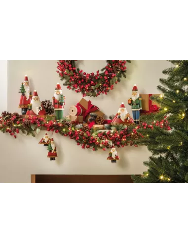 Babbo Natale Alto In Resina Con Led - Allegria Delle Feste
