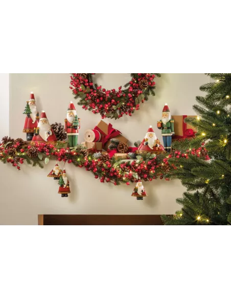 Babbo Natale Alto In Resina Con Led - Allegria Delle Feste