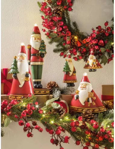 Babbo Natale Alto In Resina Con Led - Allegria Delle Feste