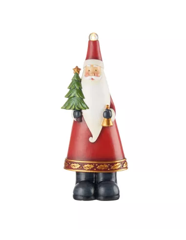 Babbo Natale Alto In Resina Con Led - Allegria Delle Feste