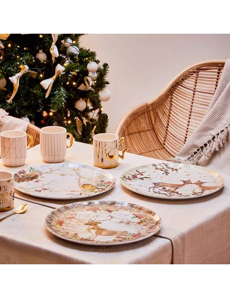 Piatto Panettone In Porcellana Cm 31 Bamby