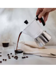 Caffettiera Ibrida Bianca 3 Tazze Barazzoni 2