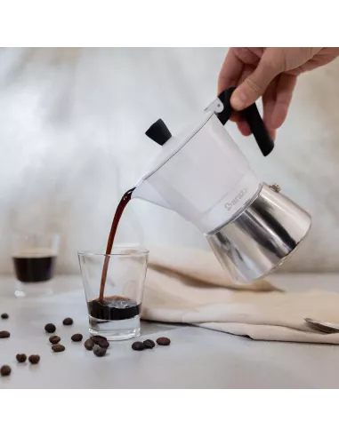 Caffettiera Ibrida Bianca 3 Tazze Barazzoni