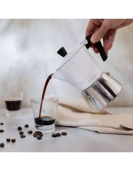 Caffettiera Ibrida Bianca 3 Tazze Barazzoni