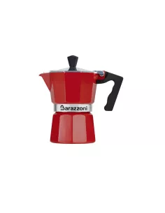 Caffettiera 3 Tazze Alluminio Rossa La Caffettiera