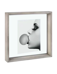 Portafoto In Legno Massello Con Doppi Vetri Tortora 13x18 cm - Mascagni