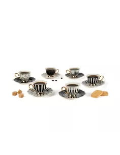 Set 6 Tazzine Da Caffè Alice Filo Oro In New Bone China 2