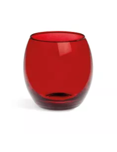 Set 6 Bicchieri In Vetro Colore Rosso Linea Corinto