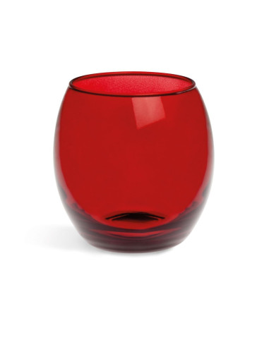 Set 6 Bicchieri In Vetro Colore Rosso Linea Corinto